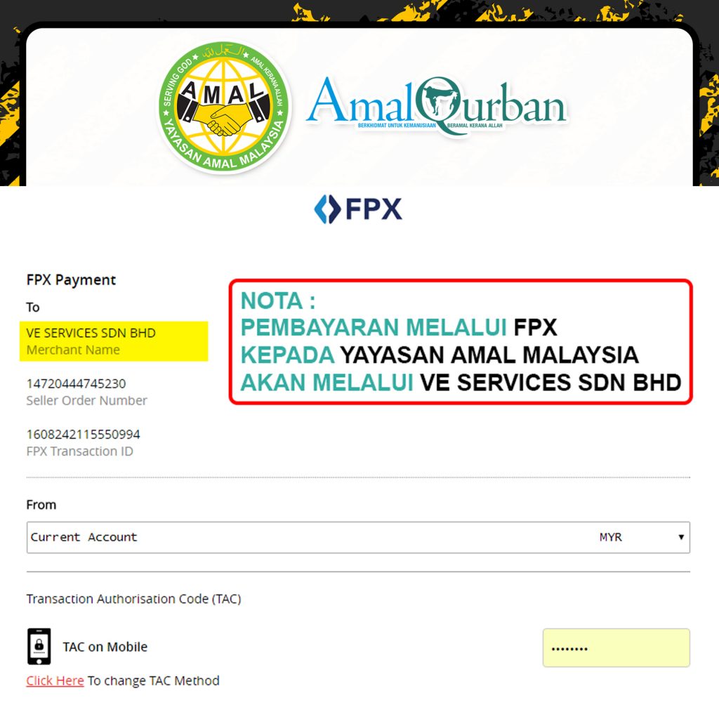 Maklumat Bank Yayasan Amal Malaysia